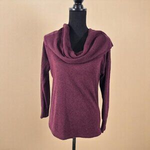Harlowe & Graham Burgundy Cowl Neck Pullover Sweater | M Fit